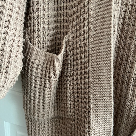 Yibok Long Cardigan w/ Pockets Dusty Mauve L - Picture 3 of 7